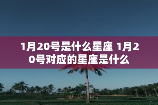 1月20号是什么星座 1月20号对应的星座是什么