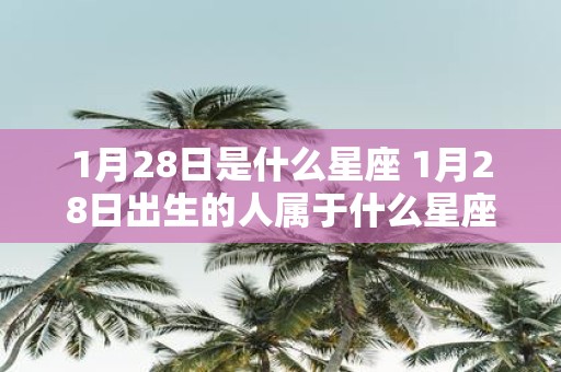 1月28日是什么星座 1月28日出生的人属于什么星座