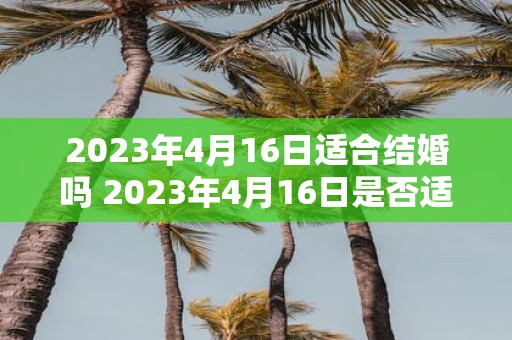 2023年4月16日适合结婚吗 2023年4月16日是否适宜举办婚礼