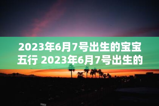 2023年6月7号出生的宝宝五行 2023年6月7号出生的宝宝的五行属相是什么