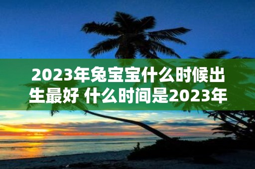 2023年兔宝宝什么时候出生最好 什么时间是2023年兔宝宝出生的最佳时期