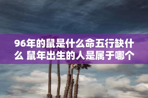 96年的鼠是什么命五行缺什么 鼠年出生的人是属于哪个生肖其对应的五行缺少哪一种