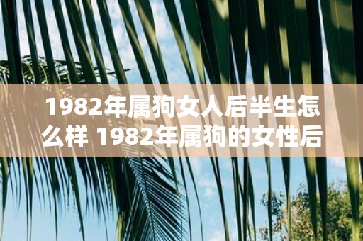 1982年属狗女人后半生怎么样 1982年属狗的女性后半生会有哪些变化和发展