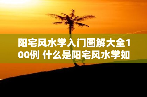 阳宅风水学入门图解大全100例 什么是阳宅风水学如何学习和应用有哪些实用案例和图解可供参考