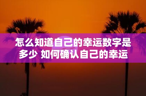 怎么知道自己的幸运数字是多少 如何确认自己的幸运数字是什么