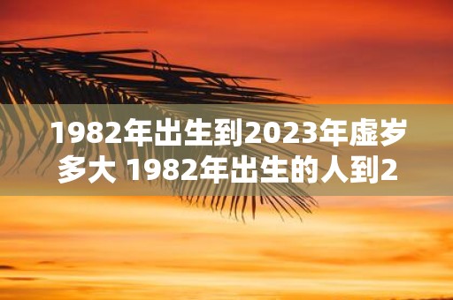 1982年出生到2023年虚岁多大 1982年出生的人到2023年虚岁是多少