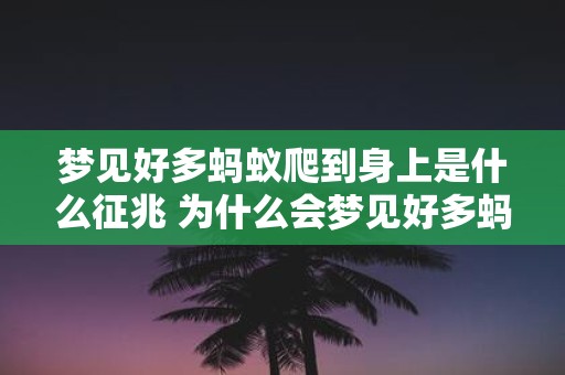 梦见好多蚂蚁爬到身上是什么征兆 为什么会梦见好多蚂蚁爬到身上这是什么征兆