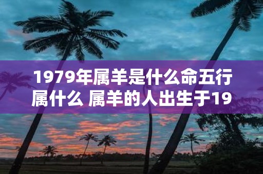 1979年属羊是什么命五行属什么 属羊的人出生于1979年命运如何五行属性是什么