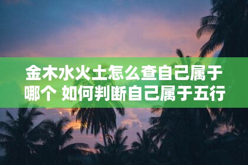 金木水火土怎么查自己属于哪个 如何判断自己属于五行中的金木水火土