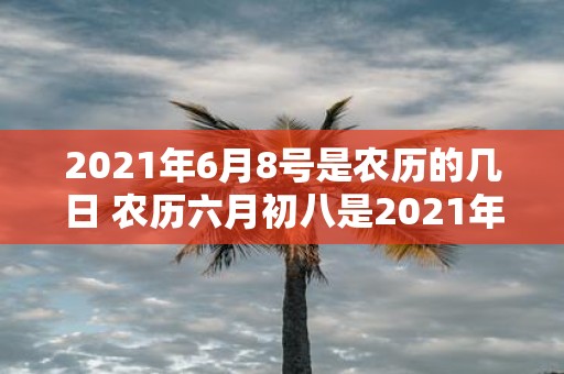 2021年6月8号是农历的几日 农历六月初八是2021年的哪一天