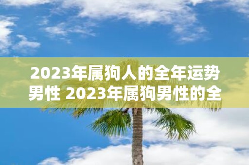 2023年属狗人的全年运势男性 2023年属狗男性的全年运势如何