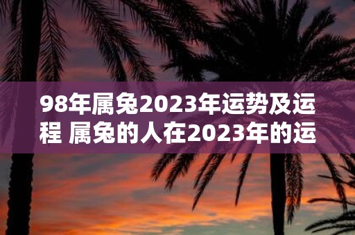 98年属兔2023年运势及运程 属兔的人在2023年的运势和运程如何98年出生的属兔人将迎来怎样的命运挑战