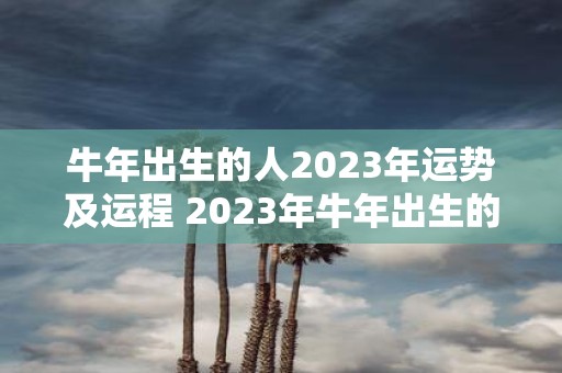 牛年出生的人2023年运势及运程 2023年牛年出生的人运势如何运程如何