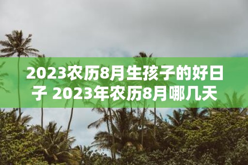 2023农历8月生孩子的好日子 2023年农历8月哪几天是适合生孩子的好日子