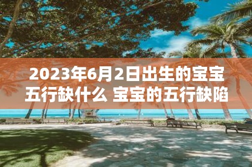 2023年6月2日出生的宝宝五行缺什么 宝宝的五行缺陷是什么出生日期是2023年6月2日