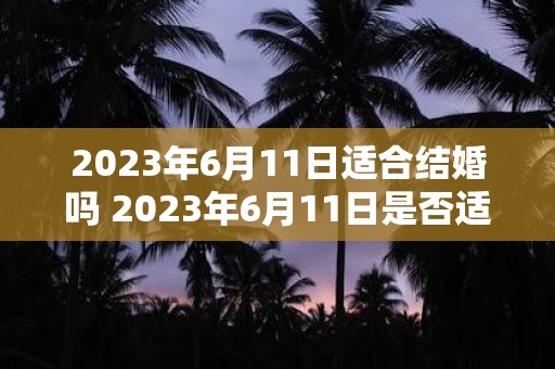 2023年6月11日适合结婚吗 2023年6月11日是否适宜举办婚礼