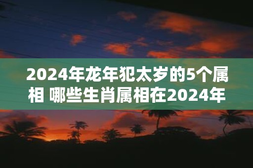 2024年龙年犯太岁的5个属相 哪些生肖属相在2024年龙年会犯太岁