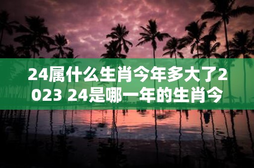 24属什么生肖今年多大了2023 24是哪一年的生肖今年是几岁到2023年会是多少岁