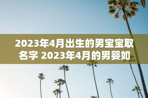 2023年4月出生的男宝宝取名字 2023年4月的男婴如何起名字