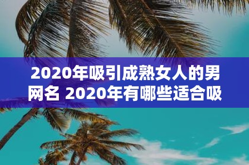 2020年吸引成熟女人的男网名 2020年有哪些适合吸引成熟女人的男性网名