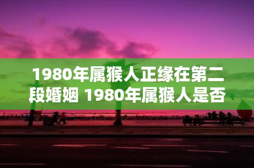 1980年属猴人正缘在第二段婚姻 1980年属猴人是否会有第二段婚姻的好机会