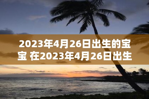 2023年4月26日出生的宝宝 在2023年4月26日出生的宝宝现在已经有几个月大了