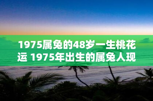 1975属兔的48岁一生桃花运 1975年出生的属兔人现年48岁是否有桃花运