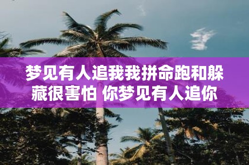 梦见有人追我我拼命跑和躲藏很害怕 你梦见有人追你你拼命跑和躲藏感到很害怕是什么意思