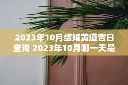 2023年10月结婚黄道吉日查询 2023年10月哪一天是适合结婚的黄道吉日