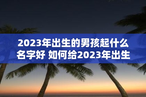 2023年出生的男孩起什么名字好 如何给2023年出生的男孩起一个好名字