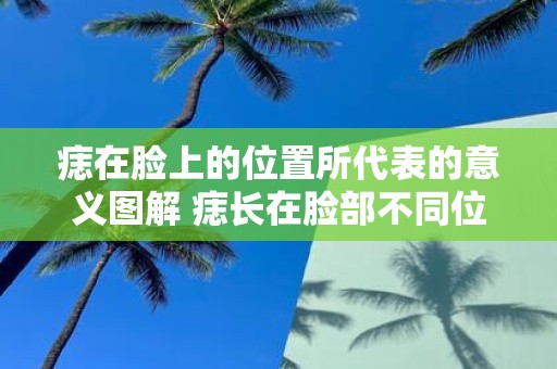 痣在脸上的位置所代表的意义图解 痣长在脸部不同位置会有不同意义吗