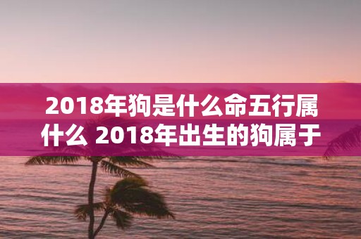 2018年狗是什么命五行属什么 2018年出生的狗属于哪个生肖其五行属于哪种元素