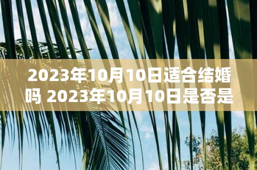 2023年10月10日适合结婚吗 2023年10月10日是否是一个适宜结婚的日子