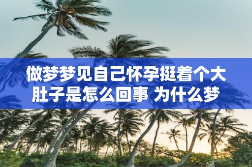 做梦梦见自己怀孕挺着个大肚子是怎么回事 为什么梦中我会怀孕而且还挺着大肚子呢