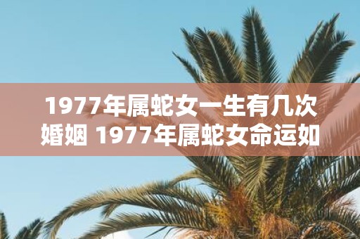 1977年属蛇女一生有几次婚姻 1977年属蛇女命运如何是否经历多次婚姻