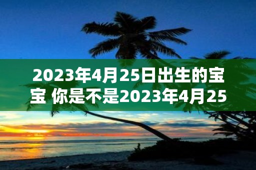 2023年4月25日出生的宝宝 你是不是2023年4月25日出生的宝宝