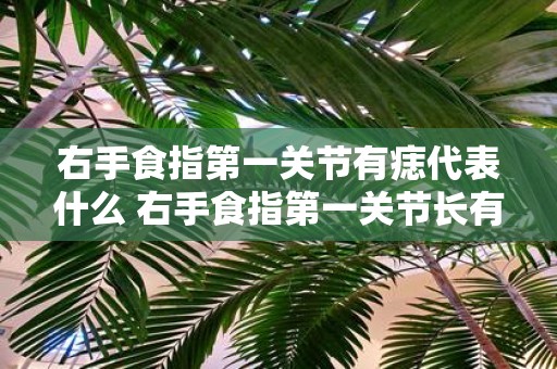 右手食指第一关节有痣代表什么 右手食指第一关节长有痣的人代表着什么寓意