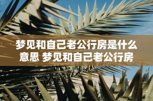 梦见和自己老公行房是什么意思 梦见和自己老公行房暗示着什么