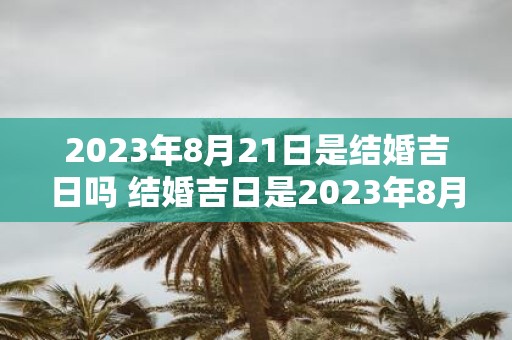 2023年8月21日是结婚吉日吗 结婚吉日是2023年8月21日吗适合作为标题