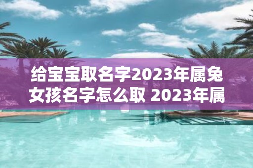 给宝宝取名字2023年属兔女孩名字怎么取 2023年属兔的女宝宝取名字怎么选