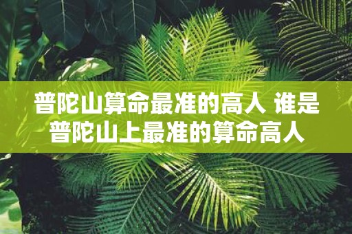 普陀山算命最准的高人 谁是普陀山上最准的算命高人