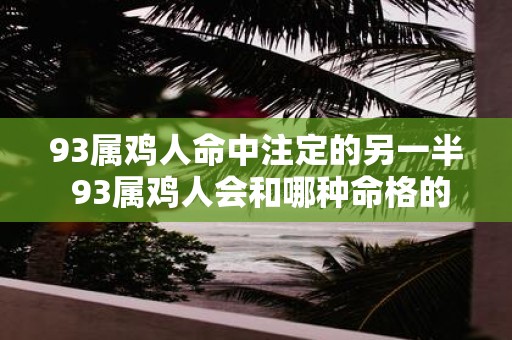 93属鸡人命中注定的另一半 93属鸡人会和哪种命格的人成为命中注定的另一半