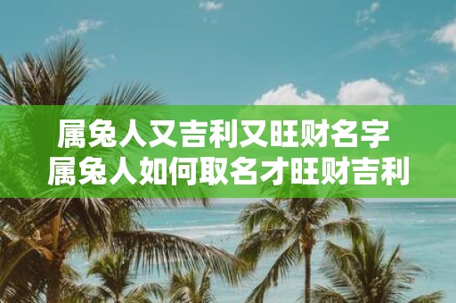 属兔人又吉利又旺财名字 属兔人如何取名才旺财吉利