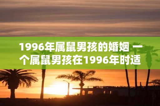 1996年属鼠男孩的婚姻 一个属鼠男孩在1996年时适合结婚吗