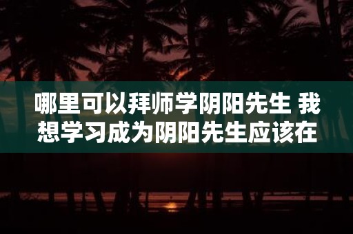 哪里可以拜师学阴阳先生 我想学习成为阴阳先生应该在哪里寻找拜师学习的机会