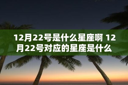 12月22号是什么星座啊 12月22号对应的星座是什么