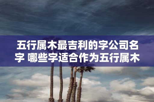 五行属木最吉利的字公司名字 哪些字适合作为五行属木最吉利的公司名字