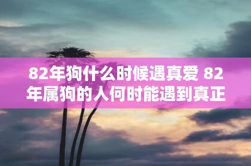 82年狗什么时候遇真爱 82年属狗的人何时能遇到真正的爱情