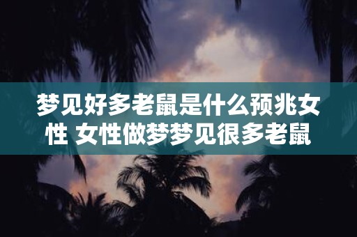 梦见好多老鼠是什么预兆女性 女性做梦梦见很多老鼠是什么预示