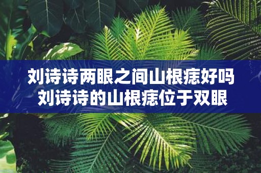 刘诗诗两眼之间山根痣好吗 刘诗诗的山根痣位于双眼之间这是好事还是不好